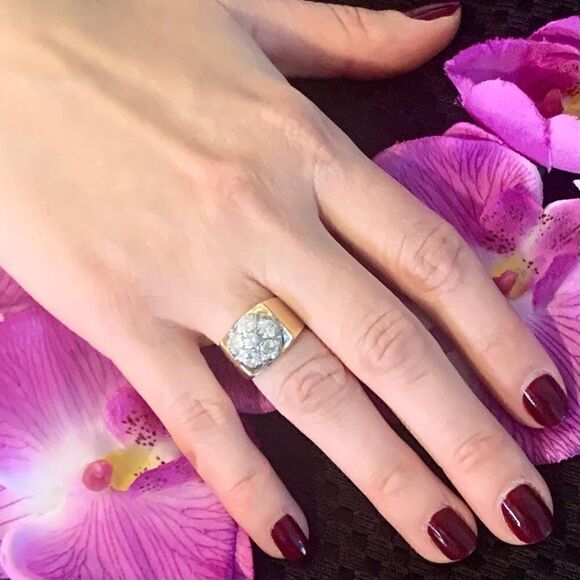 Diamond Ring Unisex 14 KT 1.10 CT Certified $5,950 018203 - Picture 1 of 17